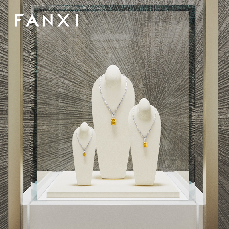 RX118 Jewelry Display Stand Custom Color Portrait Display Stand Luxury Necklace Bust