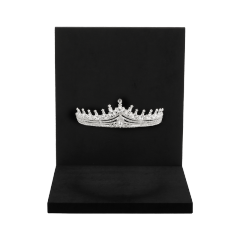 TT591-592 Crown Display Props Suede Jewelry Display Stand Luxury Crown Stand