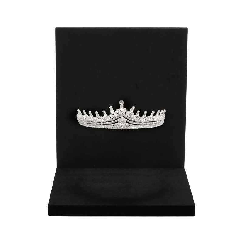 TT591-592 Crown Display Props Suede Jewelry Display Stand Luxury Crown Stand