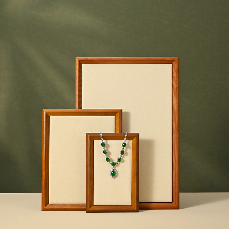 P073-74 Jewelry Display Tray Solid Wood Jewelry Plate Wodden Necklace Bracelet Earring Ring Display Tray