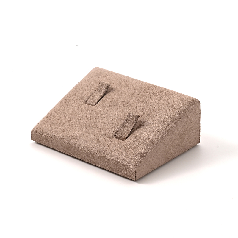 Brown Suede Ring Stand Jewelry Display Stand Custom Color Logo Jewelry Stand