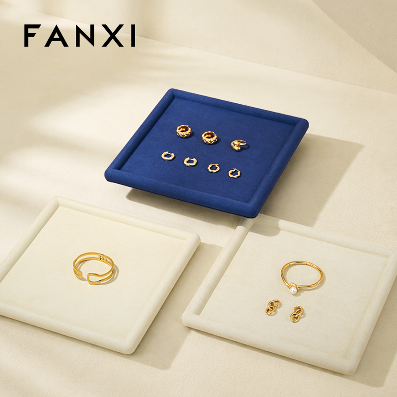 P070 Jewelry Display Tray Square Necklace Earring Ring Jewelry Display Plate