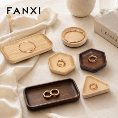 SM252 Jewelry Display Tray Solid Wood Multi-shaped Jewelry Trays Jewelry Display Plate