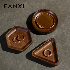SM252 Jewelry Display Tray Solid Wood Multi-shaped Jewelry Trays Jewelry Display Plate