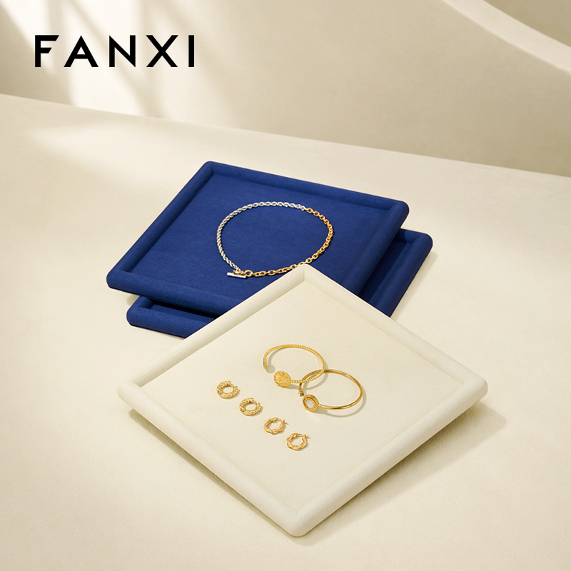 P070 Jewelry Display Tray Square Necklace Earring Ring Jewelry Display Plate
