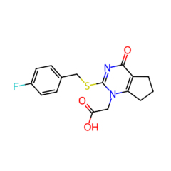 2-(2-((4-Fluorobenzyl)thio)-4-oxo-4,5,6,7-tetrahydro-1H-cyclopenta[d]pyrimidin-1-yl)acetic acid