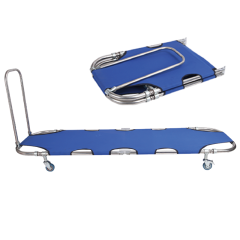 Medical Ambulance Equipment Aluminum Alloy Stretcher Double Folding Stretcher for sale