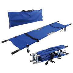 Lightweight Portable Hospital Aluminum Double Folding Medical Stretcher wholesale