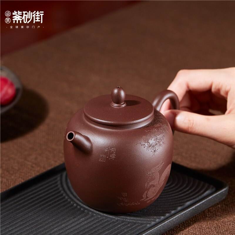 320ML Yixing Purple Clay Teapots traditional handmade  Kettle Master Handmade  Zisha Teaware