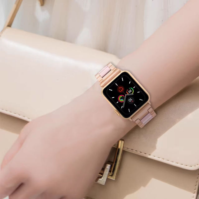 Naples Ceramic-Vintage Rose Gold/Pink-Apple Watch Band