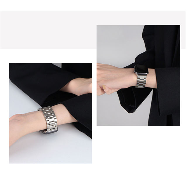 Silver Stainless Steel Apple Watch Band