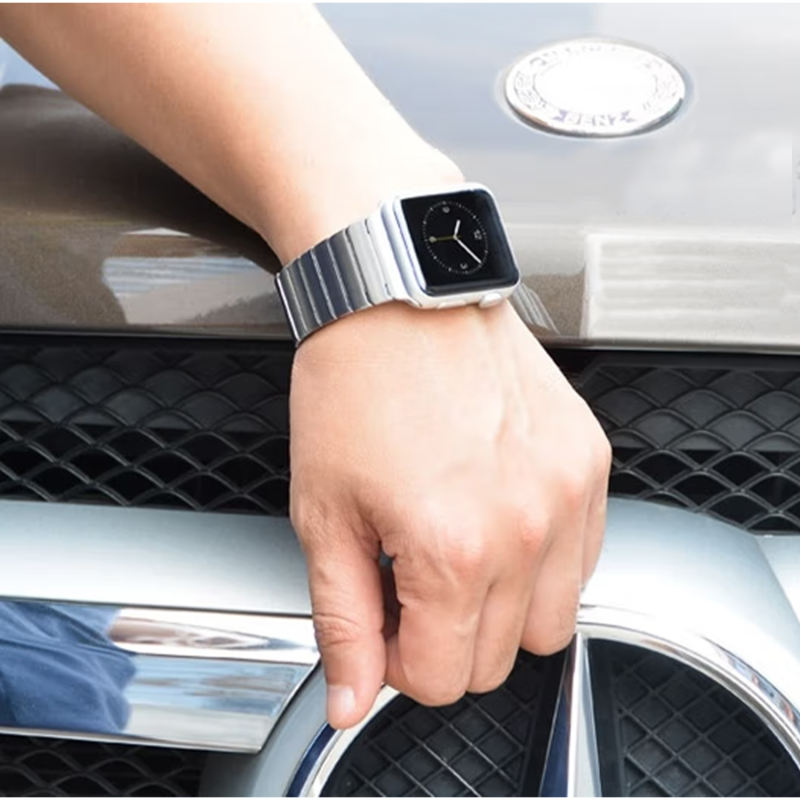 Link Stainless Steel-Silver-Apple Watch Band