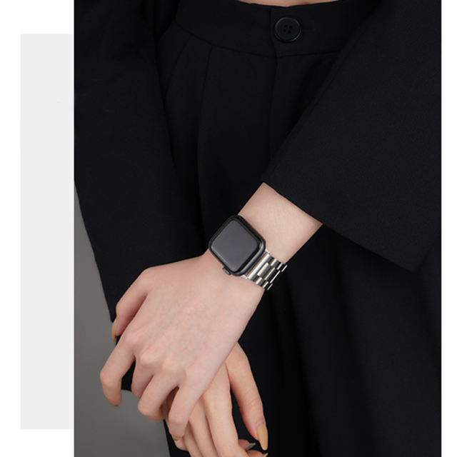 Silver Stainless Steel Apple Watch Band