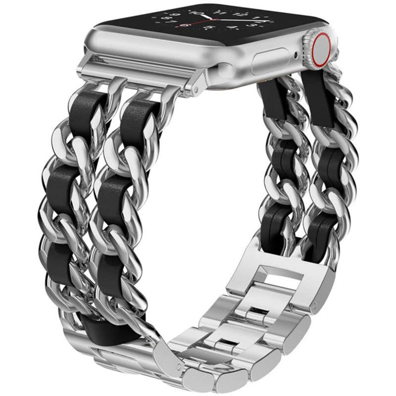 Cannes Bangle-Silver/Black-Apple Watch Band