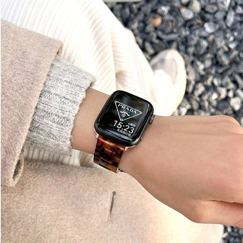 Geneva-Tortoiseshell-Apple Watch Band