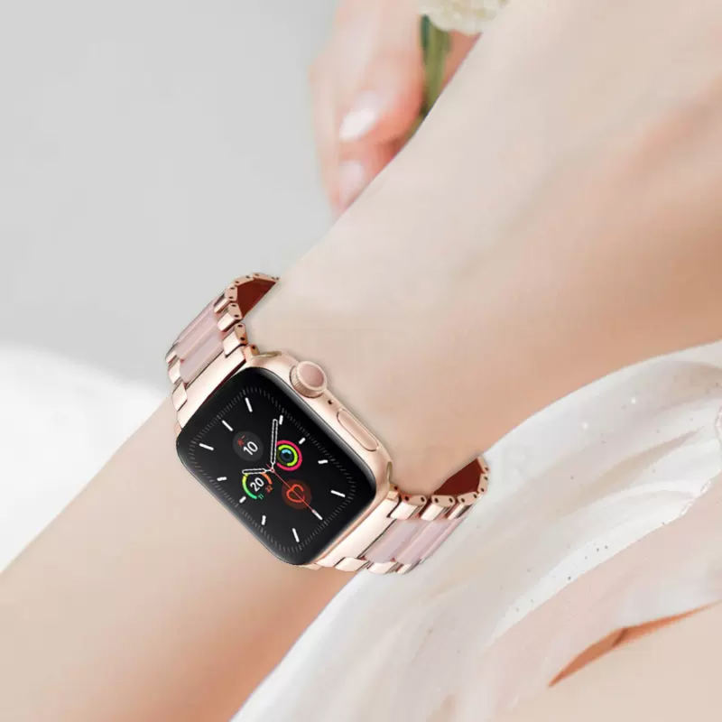 Naples Ceramic-Vintage Rose Gold/Pink-Apple Watch Band