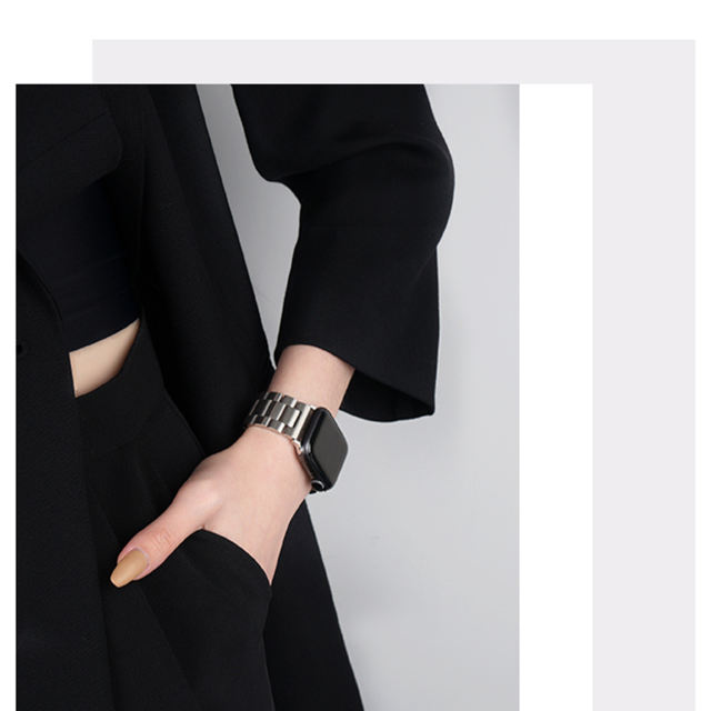 Silver Stainless Steel Apple Watch Band