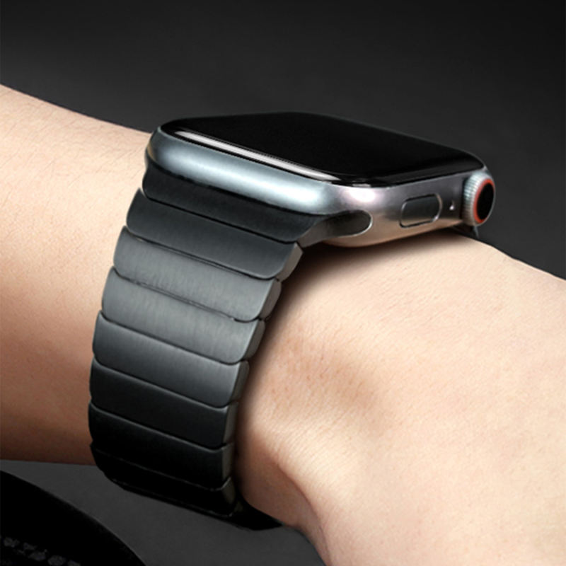 Link Stainless Steel-Black-Apple Watch Band
