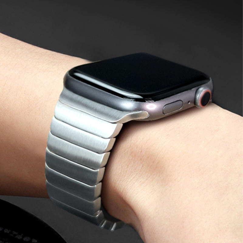 Link Stainless Steel-Silver-Apple Watch Band