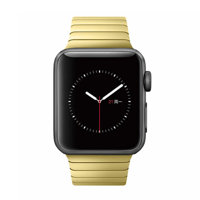 Link Stainless Steel-Gold-Apple Watch Band
