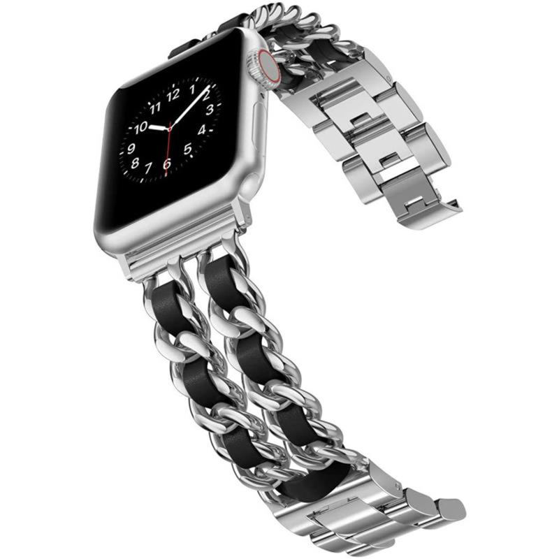 Cannes Bangle-Silver/Black-Apple Watch Band