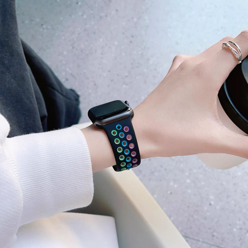 Silicone Sport-Black/Pride-Apple Watch Band