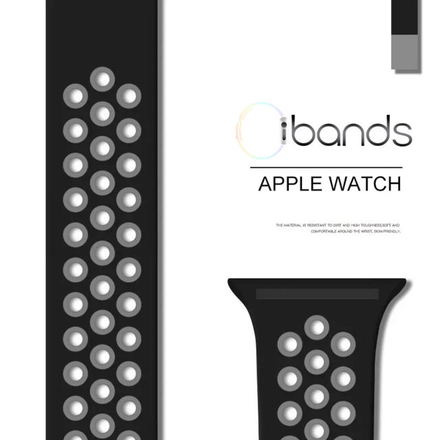 Silicone Sport-Black/Stone-Apple Watch Band