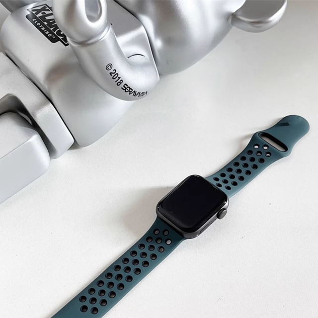 Silicone Sport-Celestial Teal/Black-Apple Watch Band