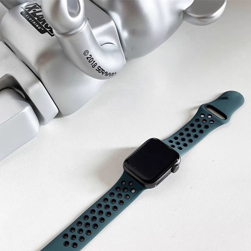 Silicone Sport-Celestial Teal/Black-Apple Watch Band