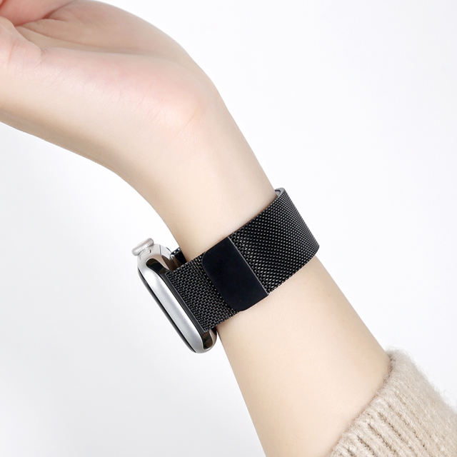 Milanese Mesh-Space Black-Apple Watch Band
