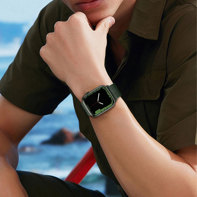Milanese Mesh-Green-Apple Watch Band