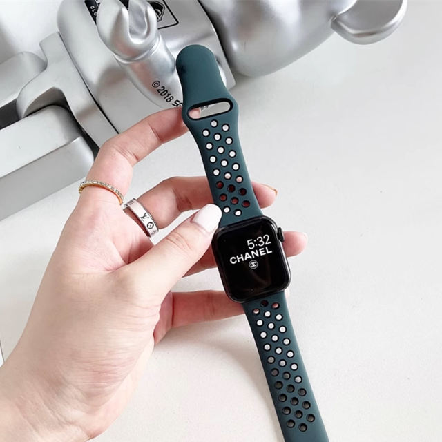 Silicone Sport-Celestial Teal/Black-Apple Watch Band