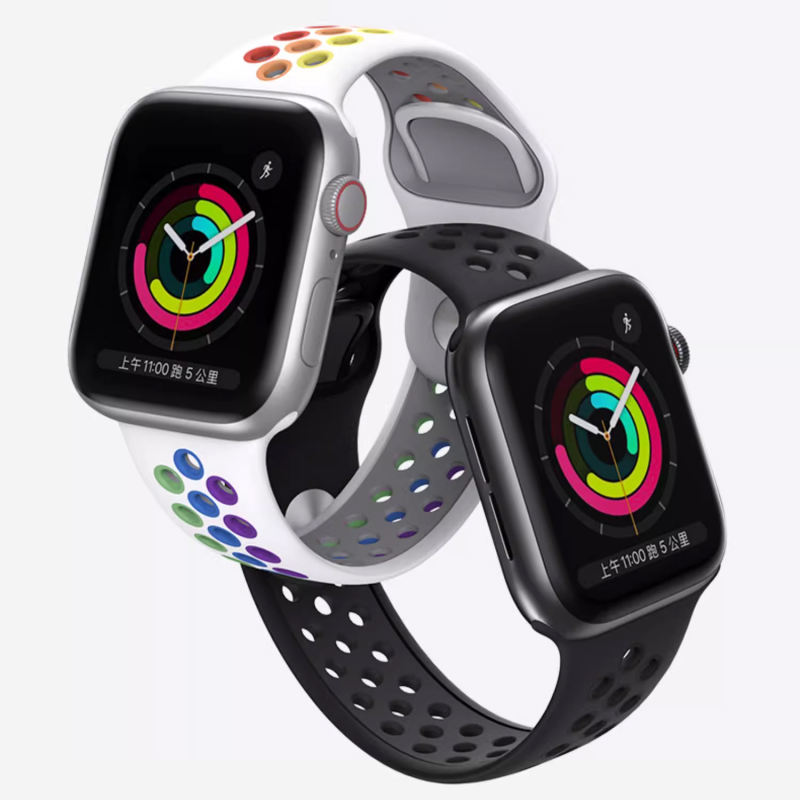 Silicone Sport-Black/Stone-Apple Watch Band