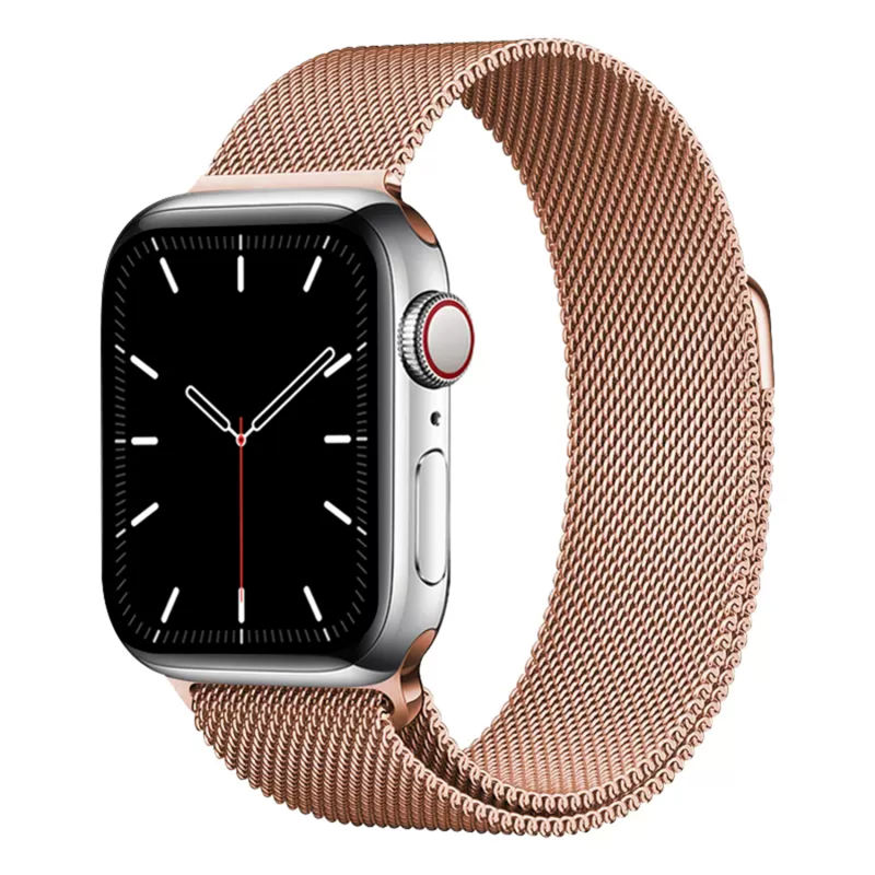 Milanese Mesh-Champagne Rose Gold-Apple Watch Band