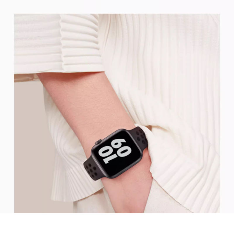 Silicone Sport-Black/Stone-Apple Watch Band