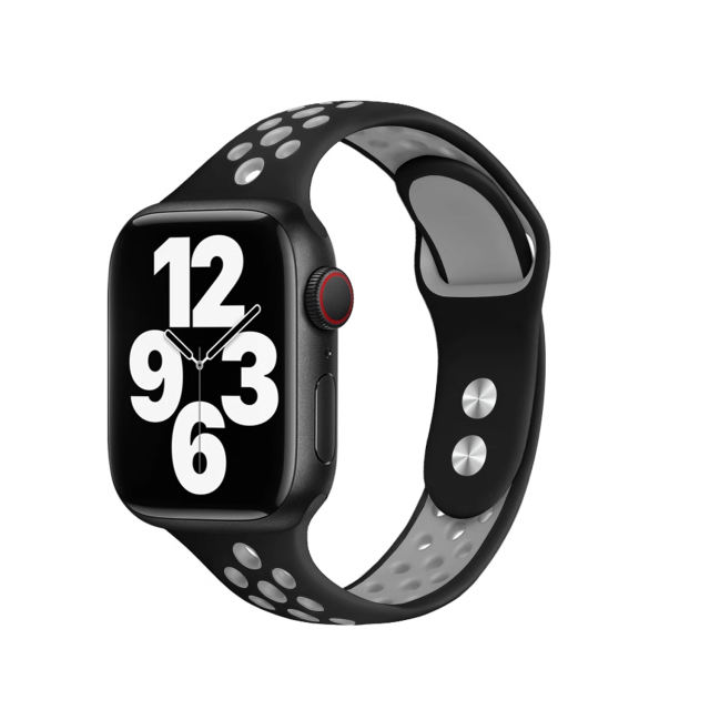 Silicone Sport-Black/Stone-Apple Watch Band