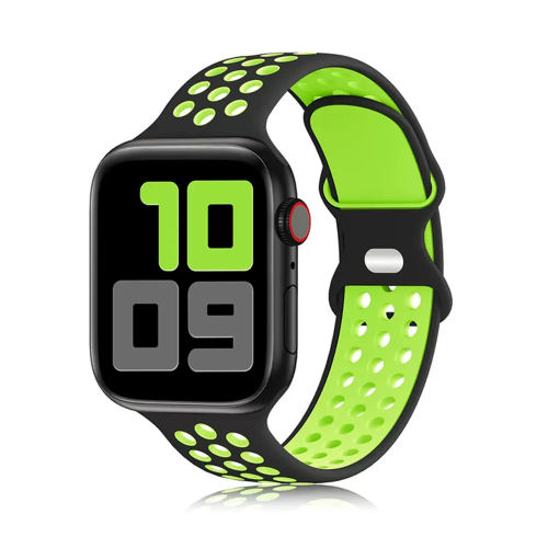 Silicone Sport-Black/Lime Fog-Apple Watch Band