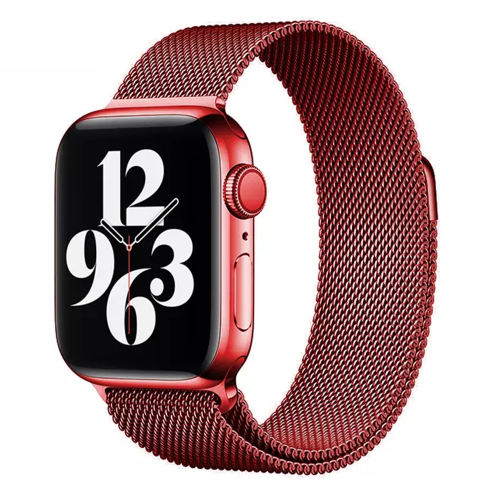 Milanese Mesh-Rose Red-Apple Watch Band