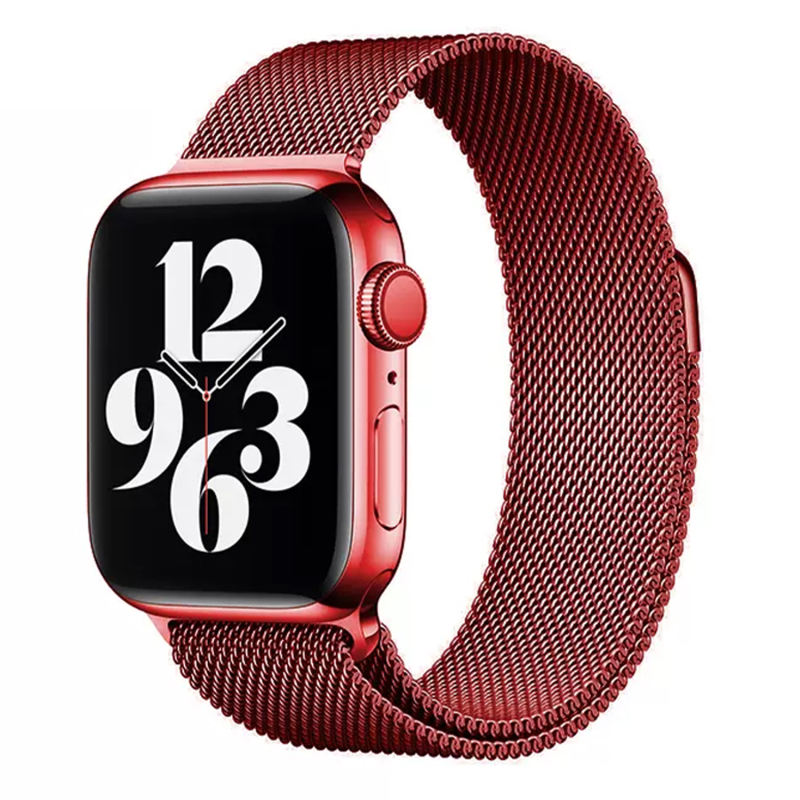 Milanese Mesh-Rose Red-Apple Watch Band