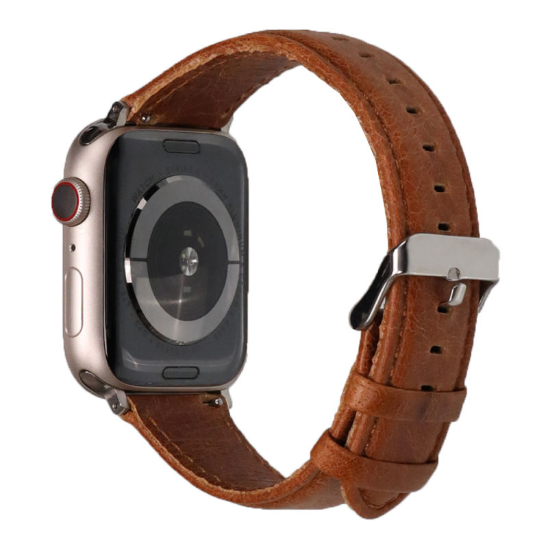 Calf Leather-Sand-Apple Watch Band