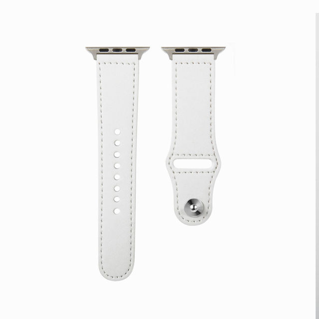 Single Loop Leather-White-Apple Watch Band