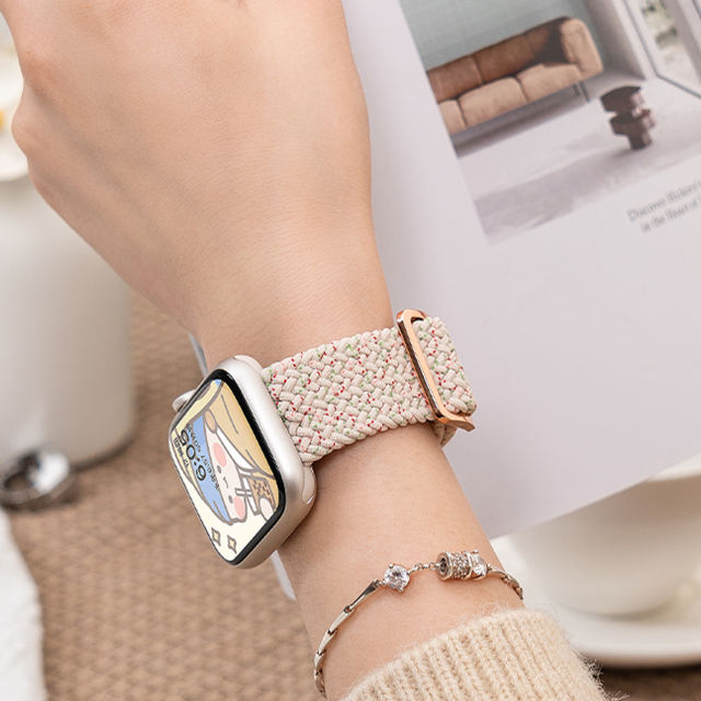 Waikiki Woven Loop-Star Unity/Rose Gold-Apple Watch Band