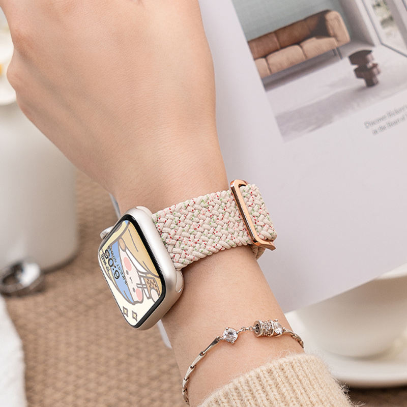 Waikiki Woven Loop-Star Unity/Rose Gold-Apple Watch Band