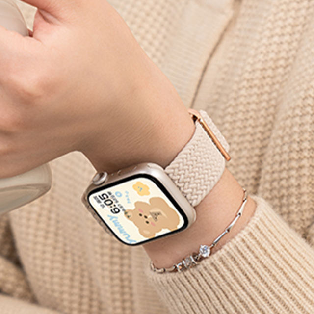 Waikiki Woven Loop-Starlight/Rose Gold-Apple Watch Band