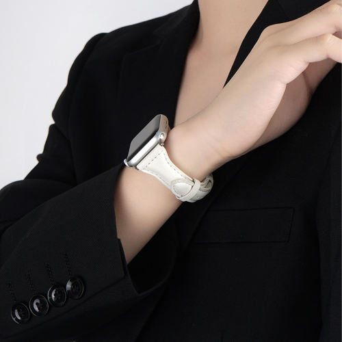 Slim Leather-White-Apple Watch Band