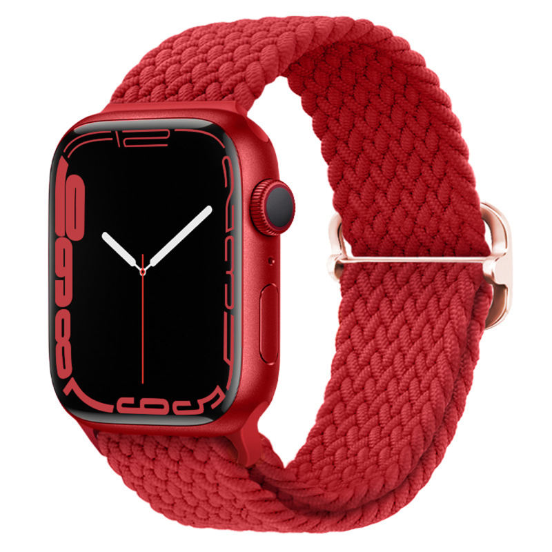 Waikiki Woven Loop-Red-Apple Watch Band