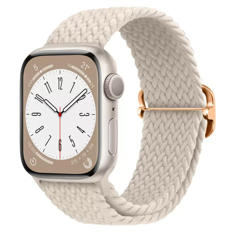 Waikiki Woven Loop-Starlight/Rose Gold-Apple Watch Band