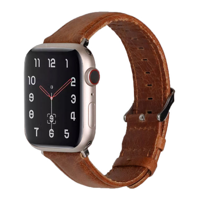 Calf Leather-Sand-Apple Watch Band