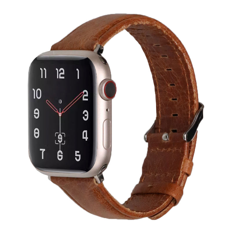 Calf Leather-Sand-Apple Watch Band