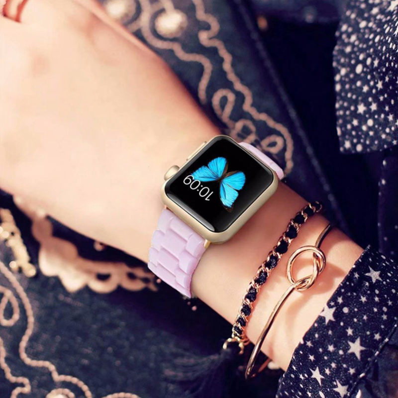 Geneva-Frosted Pink-Apple Watch Band